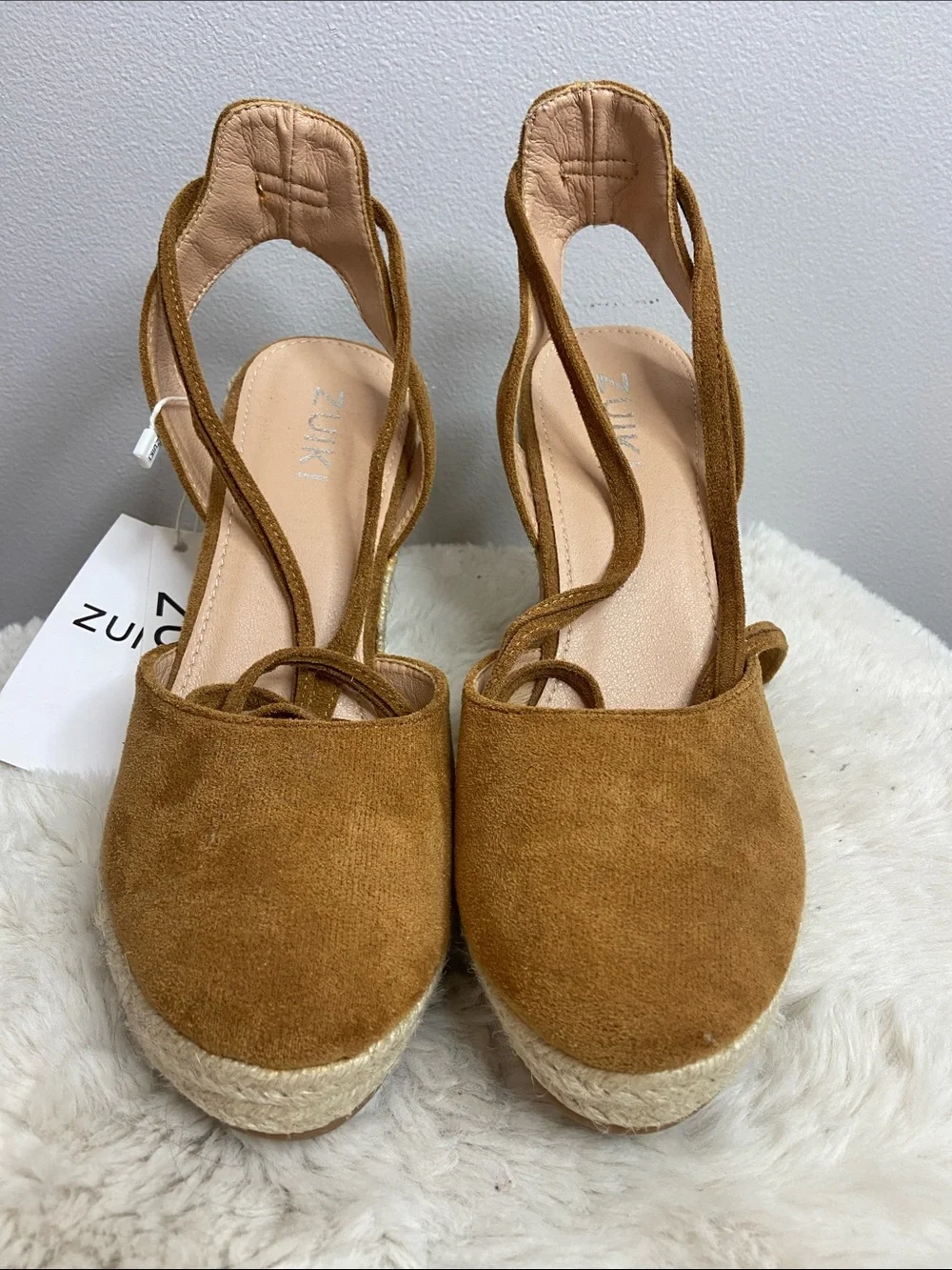 Women’s Tan Espadrille Wedge Slingback
